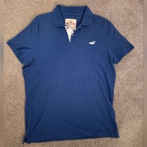 Hollister Men's Classic Navy Polo Shirt